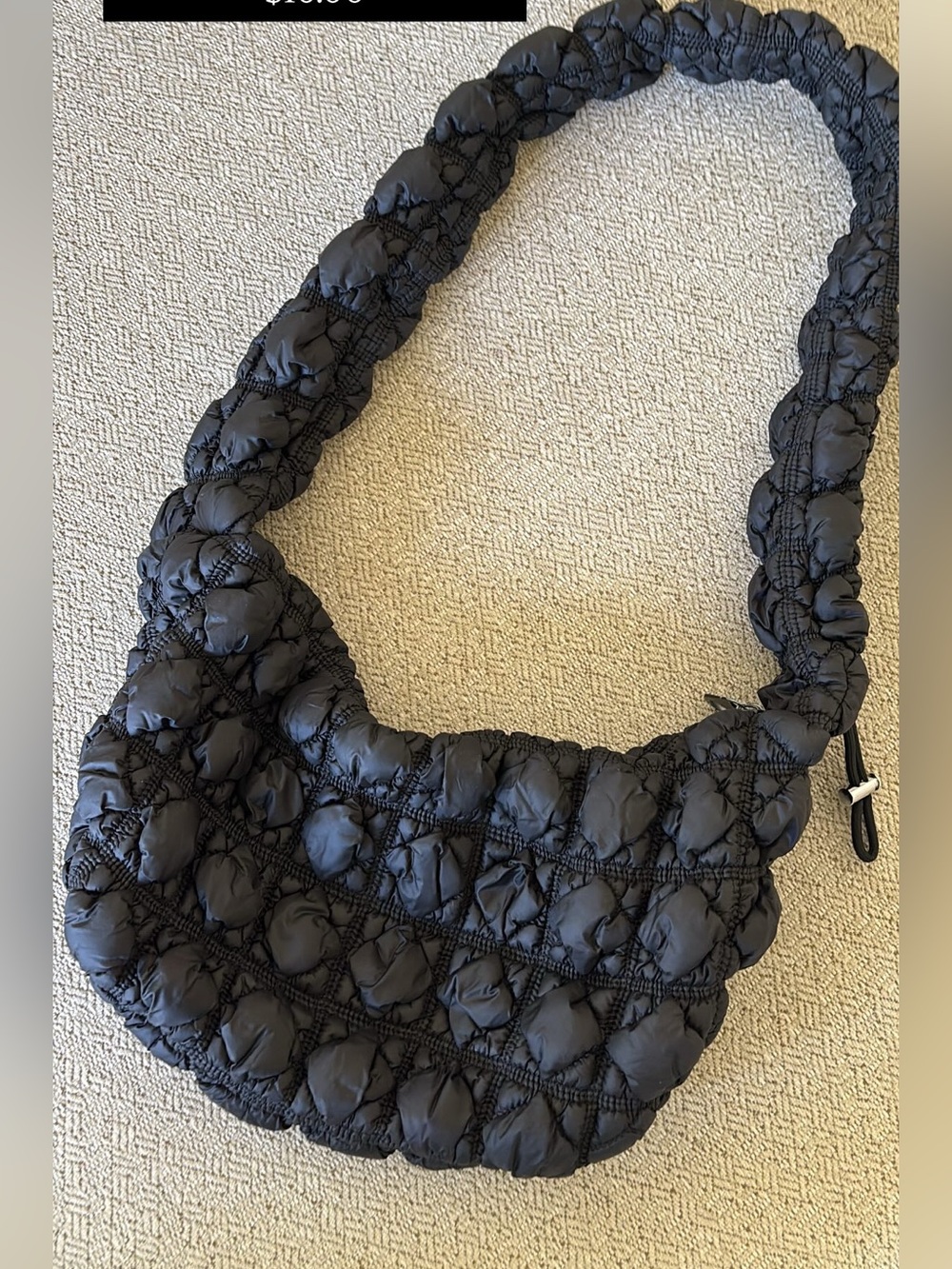 Quilted Bubble Shoulder Bag - Black 🖤